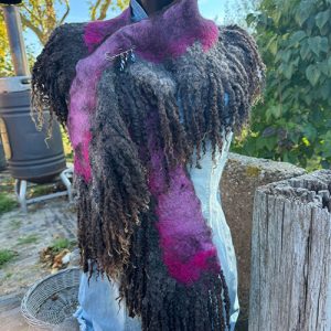 Warme Sjaalkraag fuchsia/roze