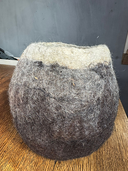 Gevilte vaascover in natureltinten - Afbeelding 2