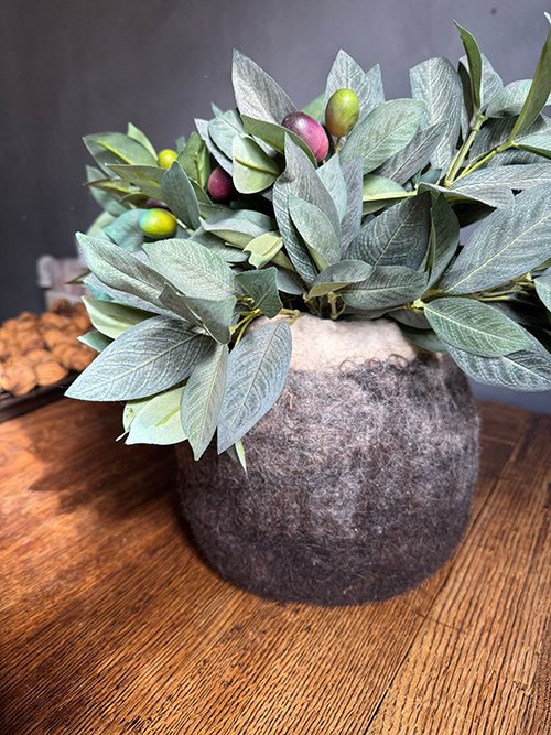 Gevilte vaascover in natureltinten - Afbeelding 3