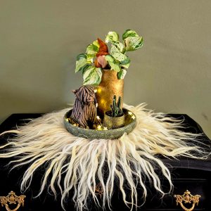 Mini deco vachtje – Wolwit