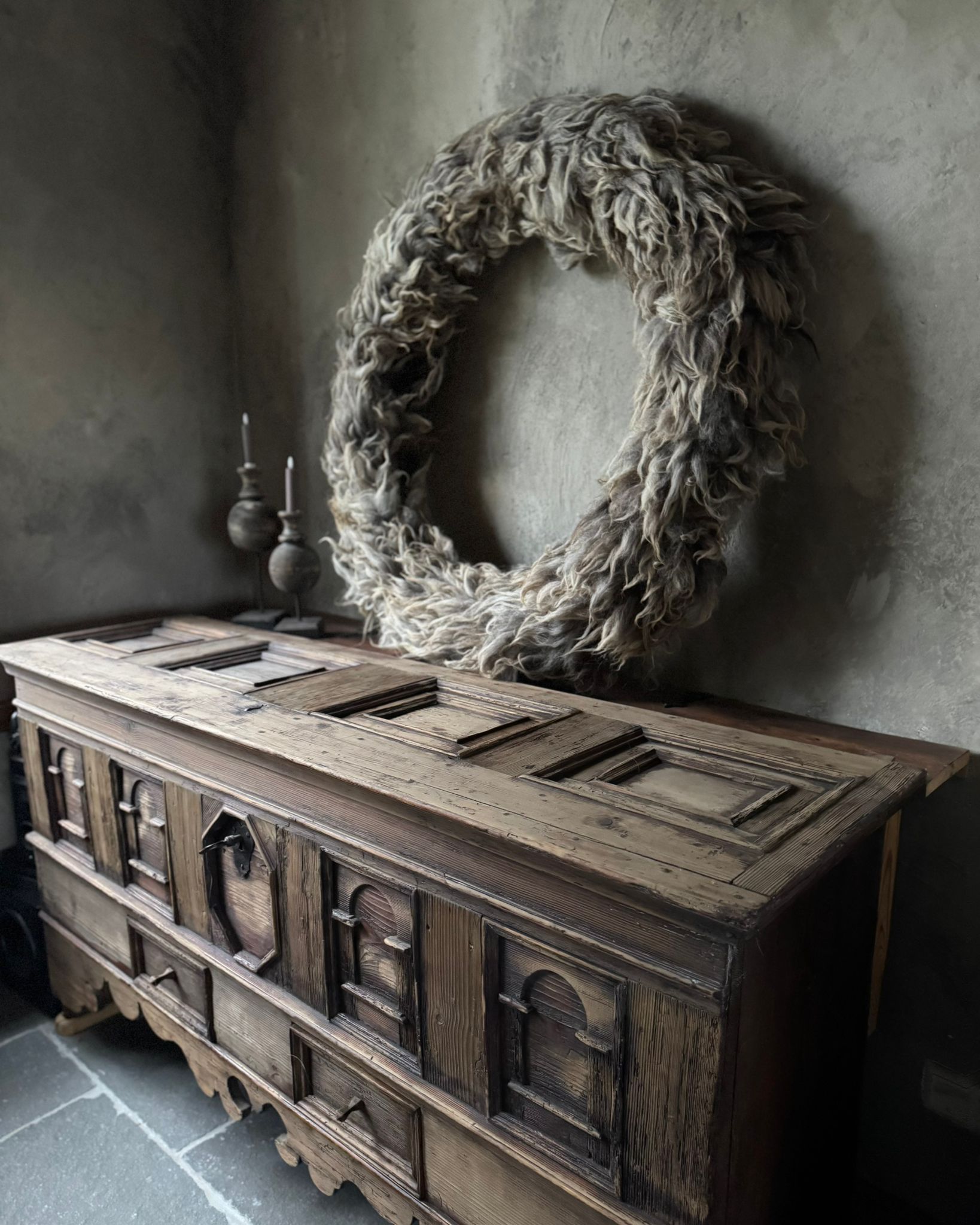 MEGA Krans 120 cm in prachtige grijstinten - Afbeelding 4